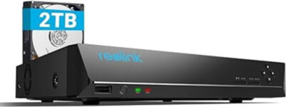 מערכת הקלטה  או  אבטחה REOLINK 4K 8CH NVR RLN8-410 עם כונן 2TB
