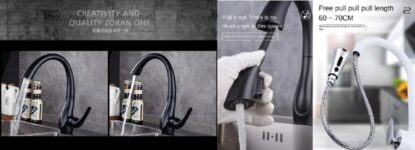 ברז נשלף למטבח בצבעים מגוונים