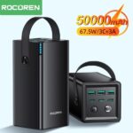 מטען נייד Rocoren 67.5W עם פנס