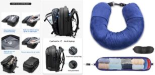 תיק גב עם תא ואקום לאריזת בגדים