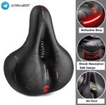 מושב אופניים רחב ונוח עם תאורה