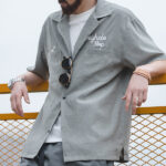 חולצת קיץ וינטג' בד קטיפתי גברים