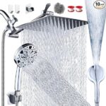 מקלחת מפל גשם 12 אינץ' עם מזלף