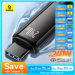 כבל טעינה Type C סופר מהיר 240W