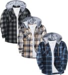 חולצת פלנל עם קפוצ'ון לגברים