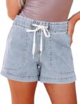 ג'ינס קצרים בגזרה גבוהה עם שרוך