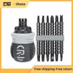 מברג ראצ'ט קומפקטי עם ראשים כפולים