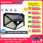 מנורה סולארית חיצונית עם חיישן תנועה