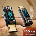 ראש כבל טעינה TYPE C עם תצוגה