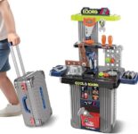 טרולי עבודה לילדים עם שולחן נייד