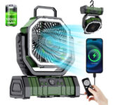 מאוורר חיצוני נייד עם סוללה נטענת