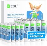 מארז סוללות אלקליין AA ו-AAA EBL