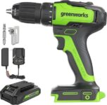מברגה או מקדחה Greenworks 24V עם סוללה