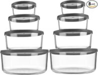 קופסת זכוכית לאוכל למיקרוגל 8 קופסאות