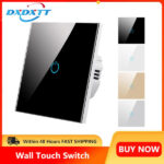 מתג טאץ' זכוכית קריסטל עם כפתורים