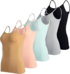 גופיית רצועות ספגטי נשים ללא תפרים