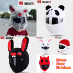 כיסוי קסדה מלא פרוותי בעיצוב חיות