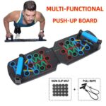 לוח אימון כוח ביתי עם גומיות