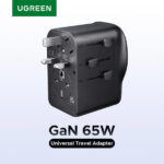מטען GaN מהיר 65W עם שקע כפול