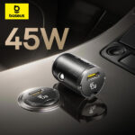 מטען לרכב Baseus 45W עם כבל USB-C