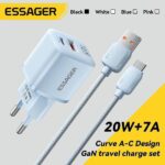 מתאם Essager 20W עם כבל TYPE C