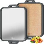 קרש חיתוך טיטניום ועץ 2 ב-1