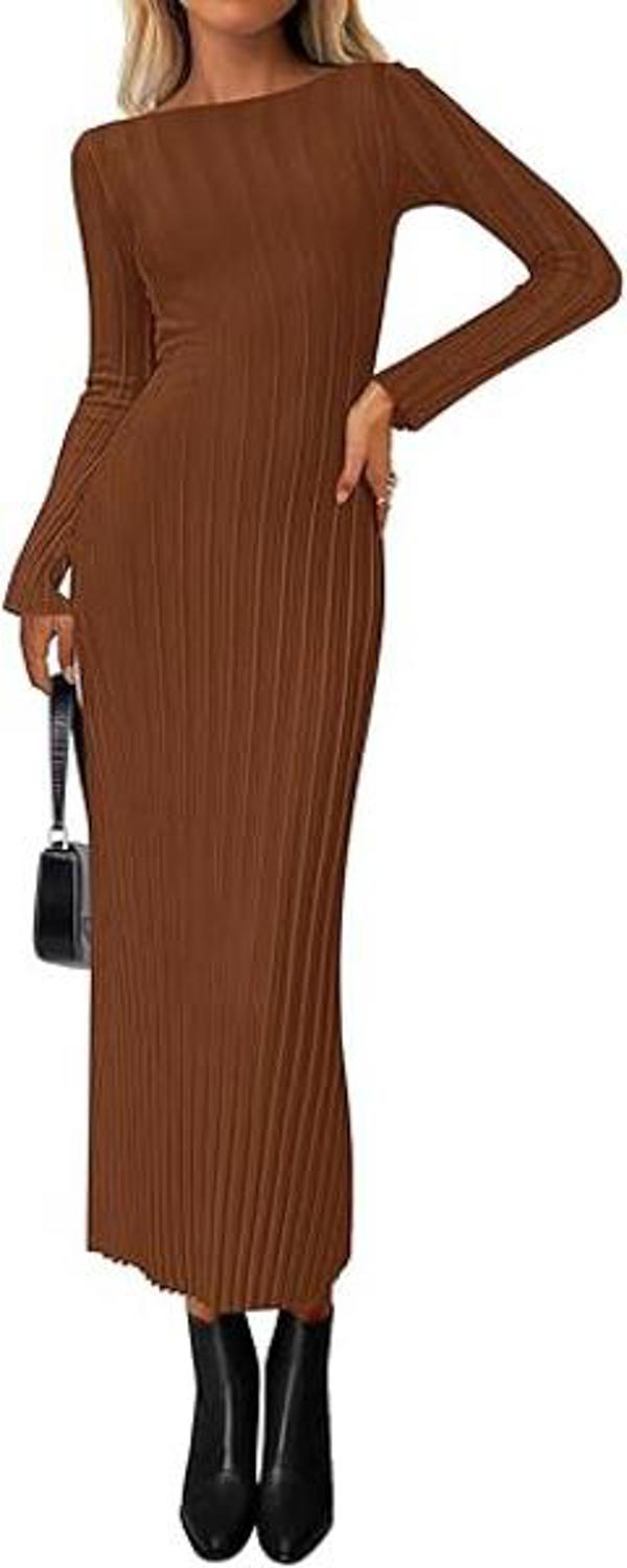 שמלת סוודר שרוול ארוך לנשים