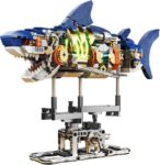 דגם כריש מכני להרכבה עם תאורת LED