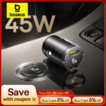 מיני מטען לרכב Baseus 45W עם כבל