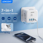 מפצל קוביה LENCENT עם יציאות USB
