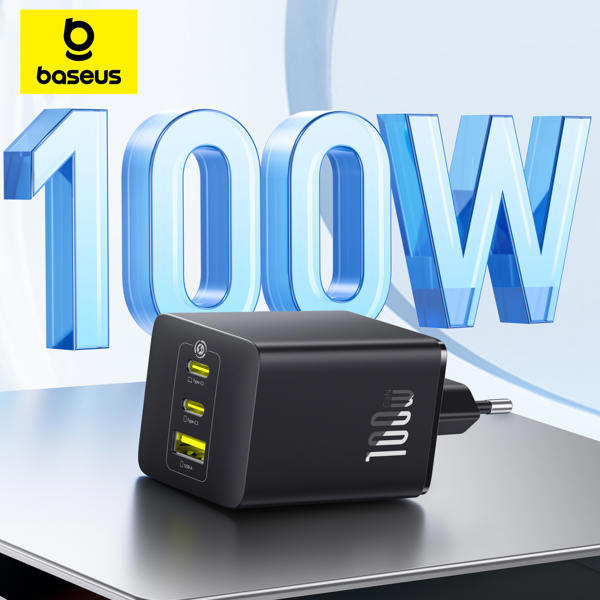 מטען קיר מהיר 100W Baseus USB-C