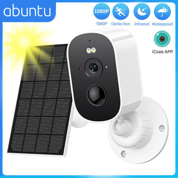 מצלמת אבטחה חיצונית סולארית 1080P