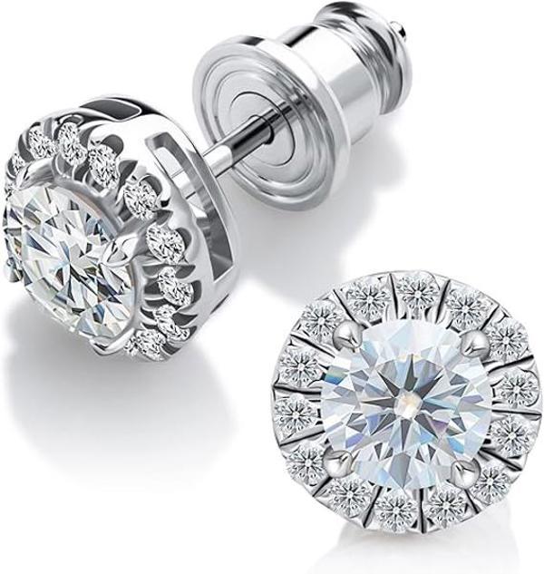 עגיל Moissanite יחיד למתנה יוקרתית