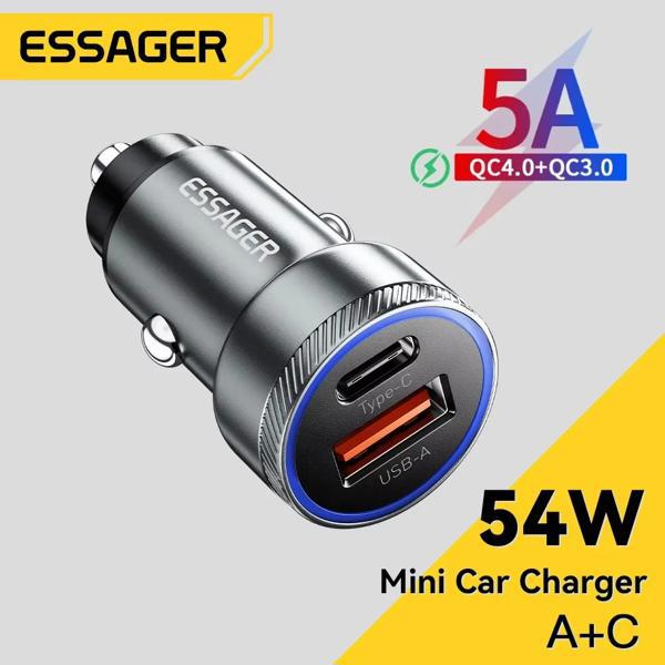 מטען רכב 54W עם TypeC לטעינה מהירה
