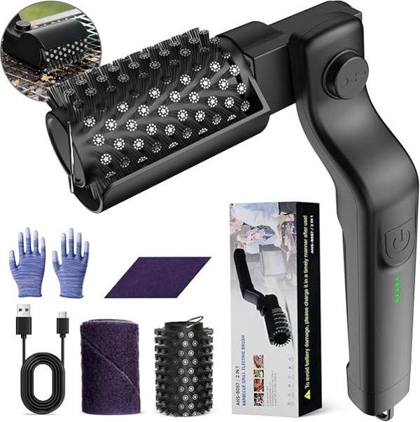 מברשת גריל סיבובית לניקוי מנגל