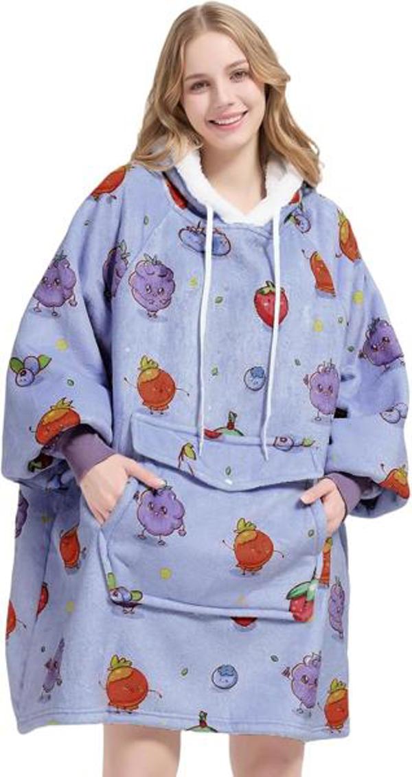 שמיכה לבישה עם כיס קדמי ענק