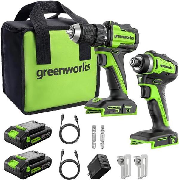 מברגת מקדחה חשמלית GreenWorks 24V