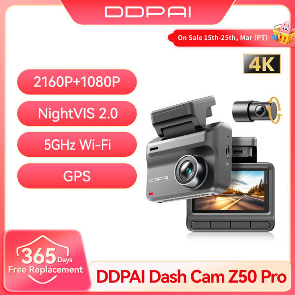מצלמת רכב DDPAI Dash Cam Z50 Pro 4K