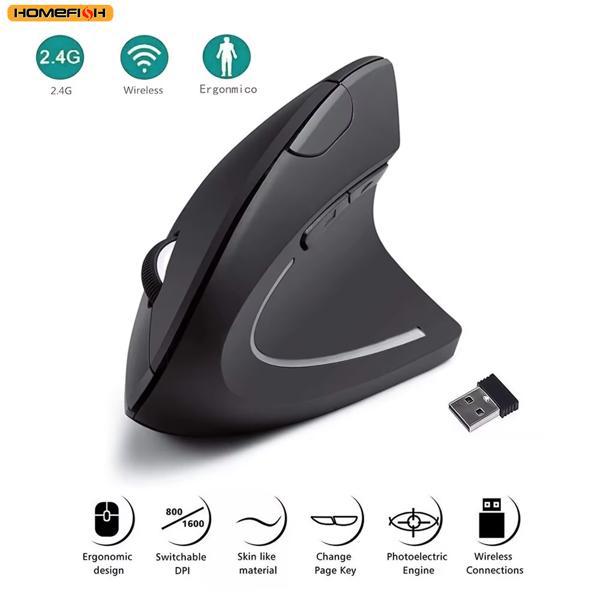 עכבר אנכי אלחוטי ארגונומי 2.4GHz