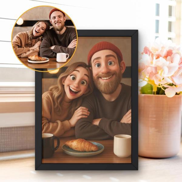 הדפסת קריקטורה אישית על בד כותנה