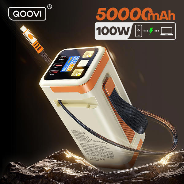 מטען נייד QOOVI 50000mAh עם טעינה מהירה