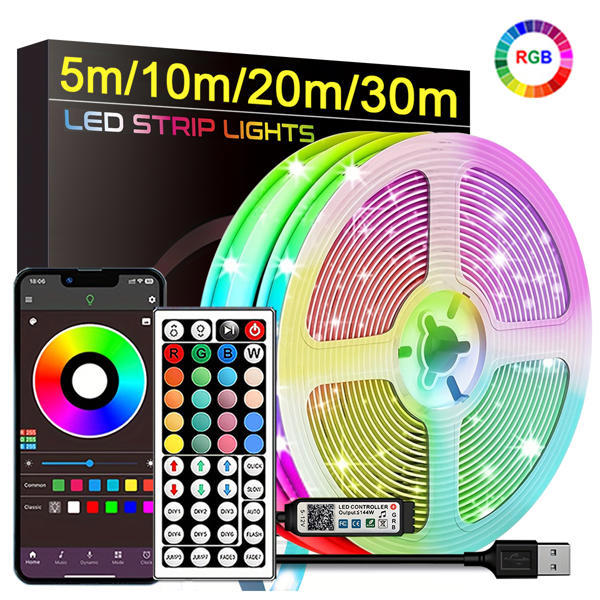 סטריפ תאורת LED RGB עם שלט USB
