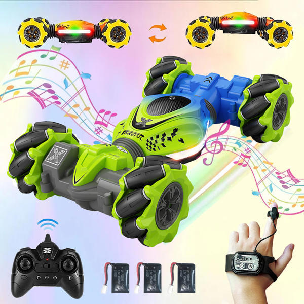 מכונית פעלולים על שלט לכל הכיוונים