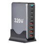 מטען GaN שולחני 320W עם 4 חיבורים