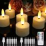נר LED נטען עם שלט רחוק