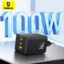 מטען קיר מהיר 100W Baseus USB-C