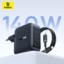 מטען GaN מהיר 140W עם 4 יציאות