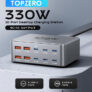 מטען שולחני עוצמתי 330W עם 10 יציאות