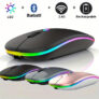 עכבר אלחוטי דו מצבי עם תאורת RGB