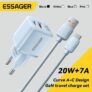 מטען קיר מהיר 20W עם חיבור Type C